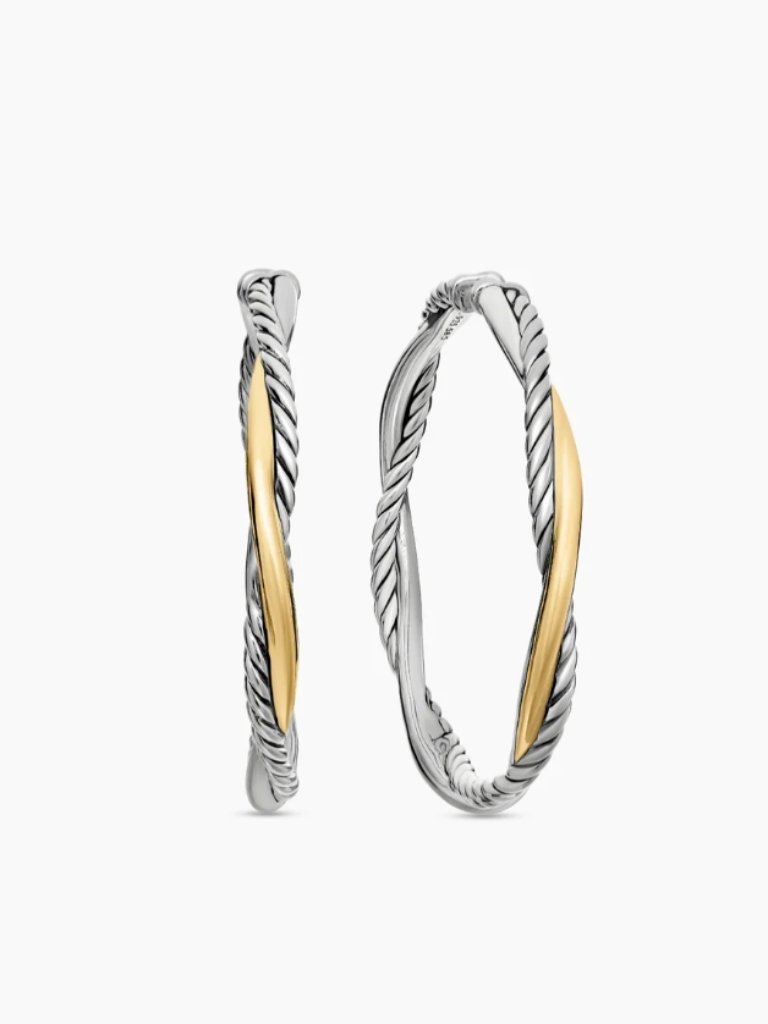 David Yurman 925 Silver Earrings With Original Pouch